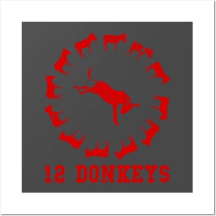 12 Donkeys Posters and Art